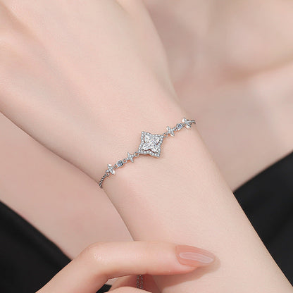 [Bling Jewelrys]MARQUISE-CLOVER MOISSANITE BRACELET