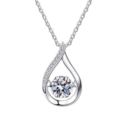 [Bling Jewelrys]DANCING WATER DROP MOISSANITE NECKLACE