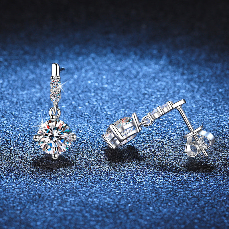 [Bling Jewelrys]DYNAMIC TASSEL MOISSANITE DROP EARRINGS
