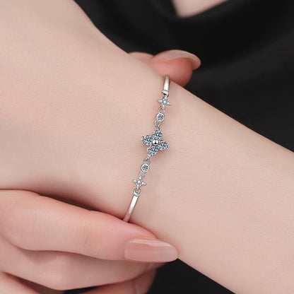 [Bling Jewelry] KLEEBATT- & ZWILLINGSSTERN-MOISSANIT-ARMBAND