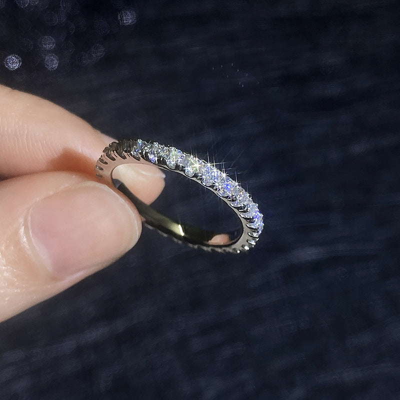 [Bling Jewelrys]DAINTY 0.87CT FULL ETERNITY MOISSANITE RING