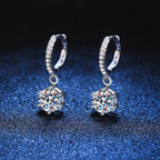 [Bling Jewelrys]CLASSIC 6-PRONG MOISSANITE DROP EARRINGS
