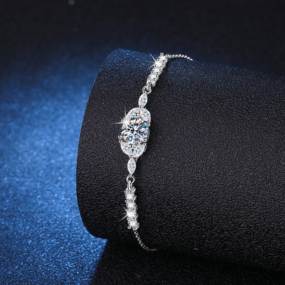 [Bling Jewelrys]BLOOMING STAR-FLOWER MOISSANITE BRACELET