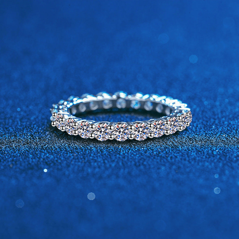 [Bling Jewelrys]LUXURIOUS 2.2 CARAT FULL ETERNITY MOISSANITE RING