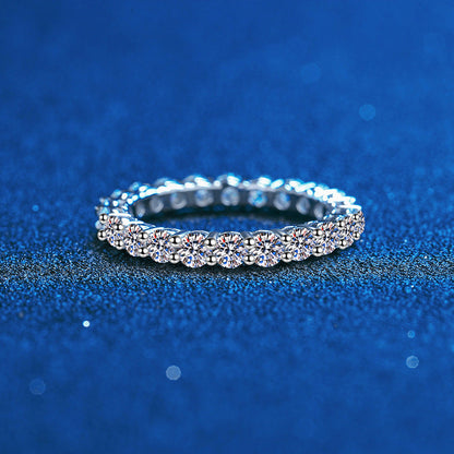 [Bling Jewelrys]LUXURIOUS 2.2 CARAT FULL ETERNITY MOISSANITE RING
