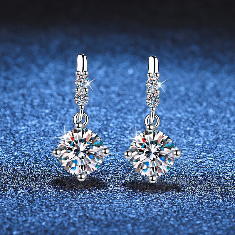 [Bling Jewelrys]DYNAMIC TASSEL MOISSANITE DROP EARRINGS