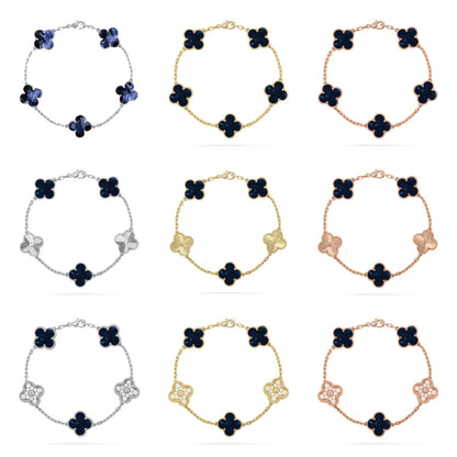 [Bling Jewelrys ]CLOVER 5 MOTIF PIETERSITE BRACELET COLLECTION