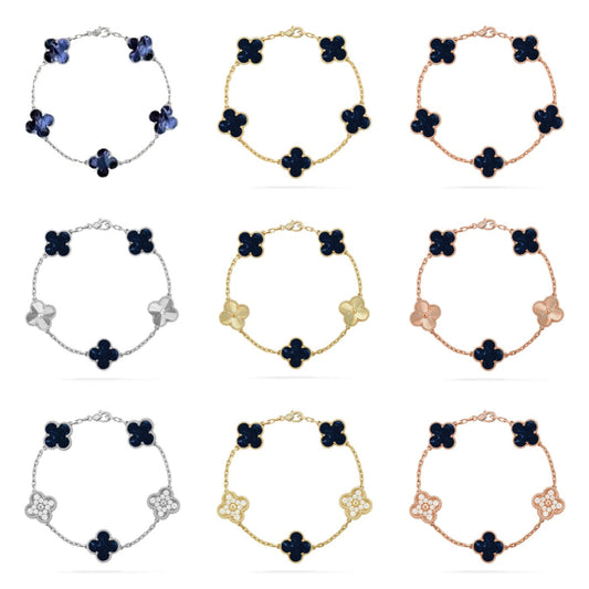 [Bling Jewelrys ]CLOVER 5 MOTIF PIETERSITE BRACELET COLLECTION