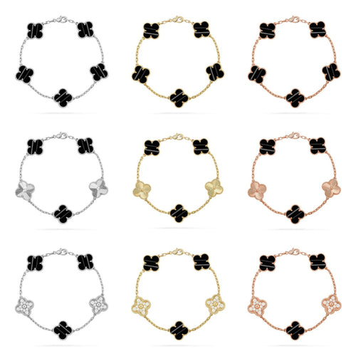 [Bling Jewelrys] KOLLEKTION: CLOVER 5 MOTIV ARMBAND MIT PULSAR- STEIN