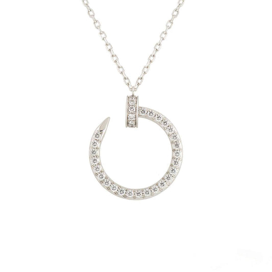 [Bling Jewelrys ]JUSTE NECKLACE SILVER DIAMONDS