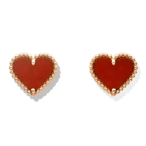 [Bling Jewelry] HERZ-OHRSTECKER AUS KARNEOL