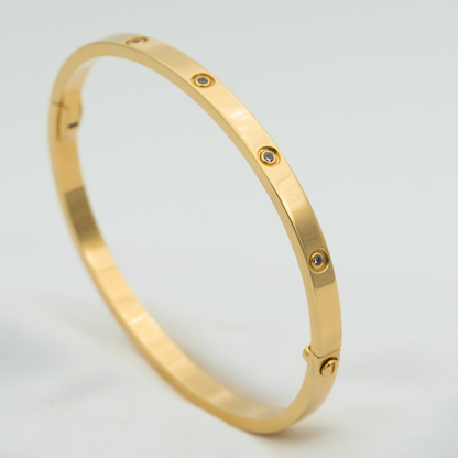 [Bling Jewelrys ]ラブブレスレット 3.65MM 10粒ダイヤモンド