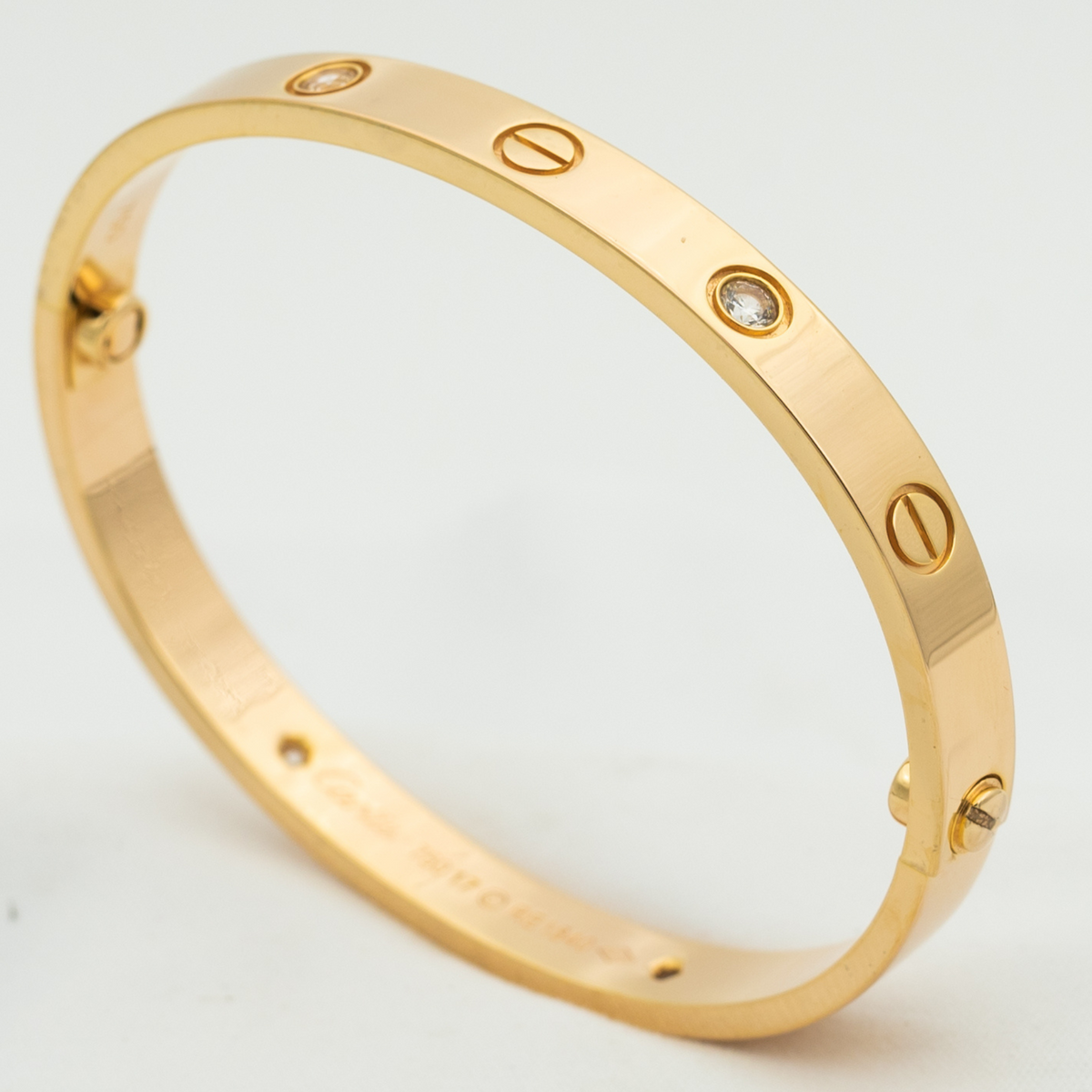 [Bling Jewelry] LIEBESARMBAND 6,1 MM 4 DIAMANTEN