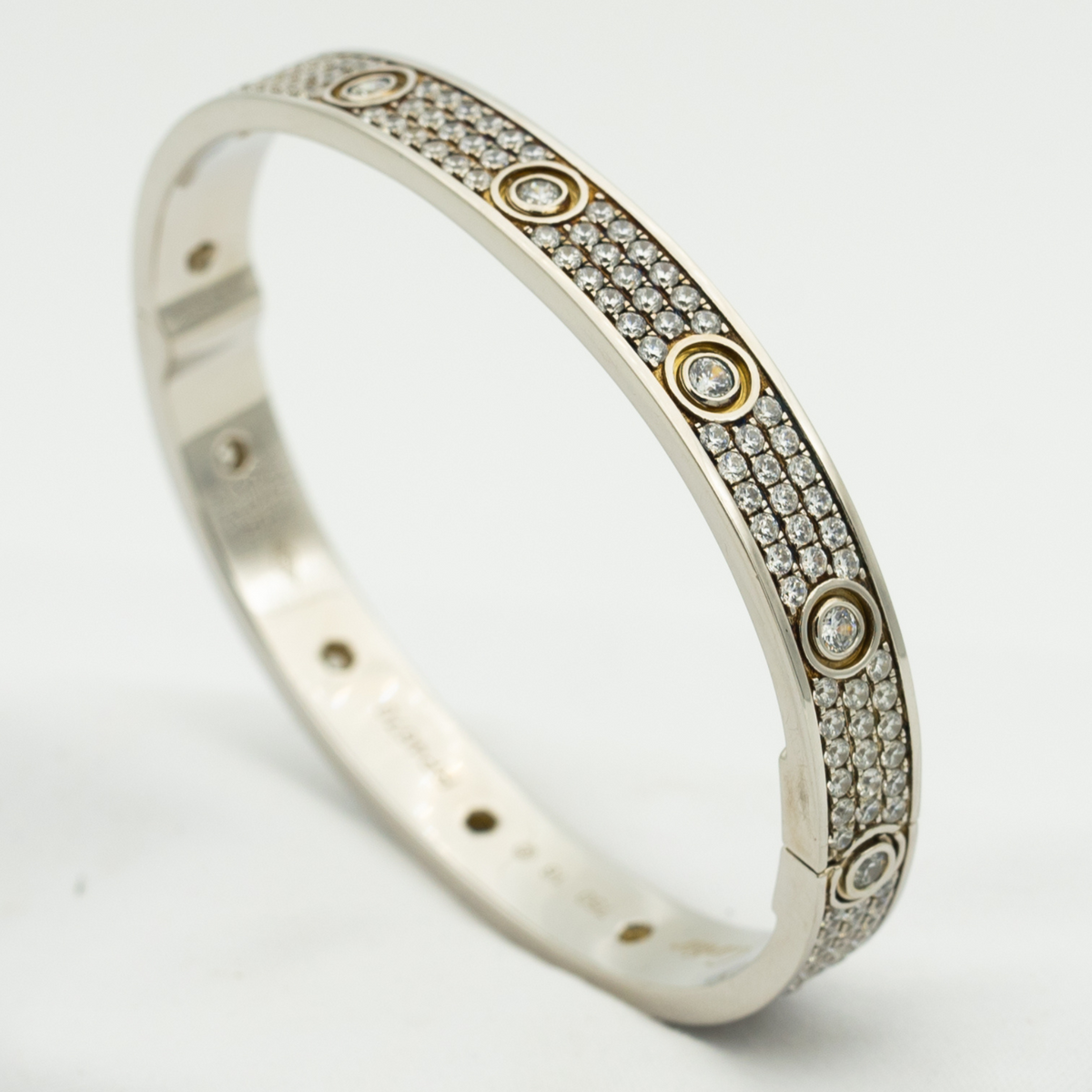 [Bling Jewelrys ]LOVE BRACELET 6.1MM DIAMOND-PAVED 10 BIG DIAMONDS