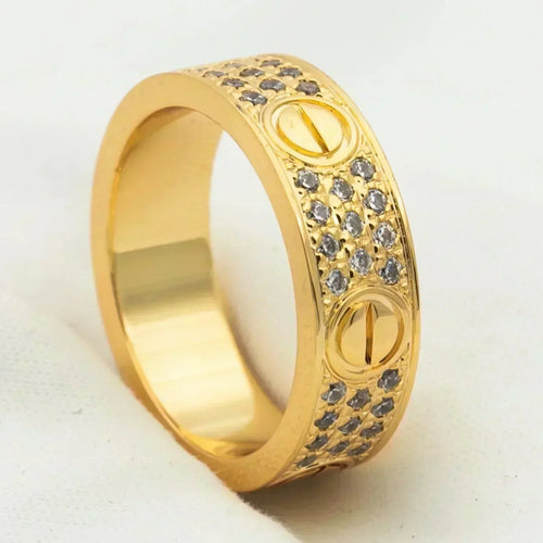 [Bling Jewelrys ]LOVE RING 5.5MM DIAMONDS PAVED