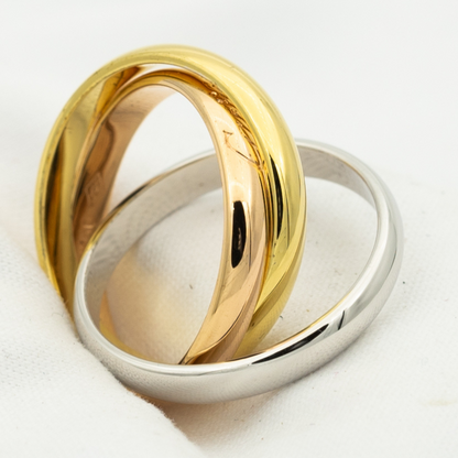 [Bling Jewelrys ]TRINITY RING GOLD PINK GOLD SILVER