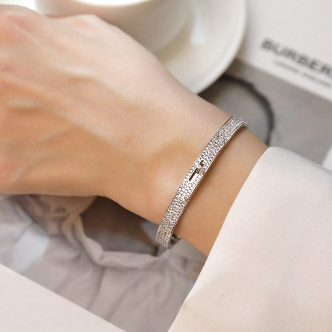 [Bling Jewelrys ]KELLY BRACELET DIAMOND PAVED