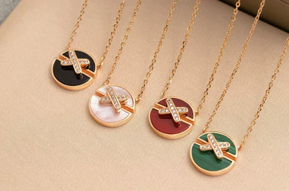 [Bling Jewelrys] ROSÉGOLD-DIAMANT-HALSKETTE JEUX