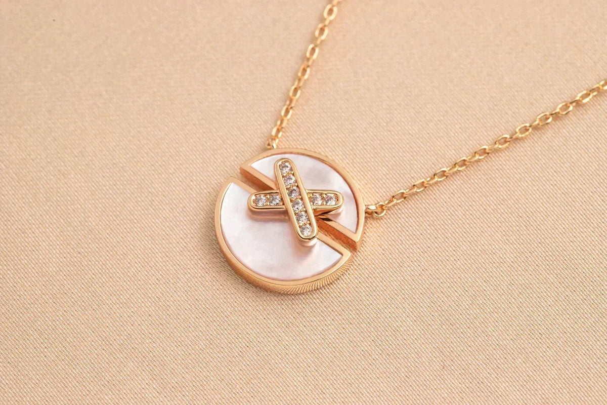 [Bling Jewelrys] ROSÉGOLD-DIAMANT-HALSKETTE JEUX