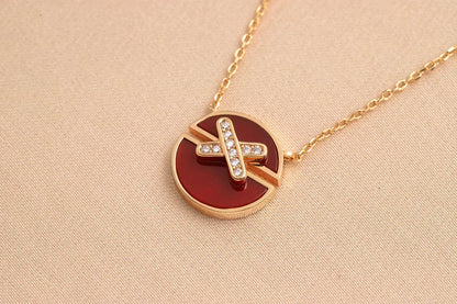 [Bling Jewelrys] ROSÉGOLD-DIAMANT-HALSKETTE JEUX