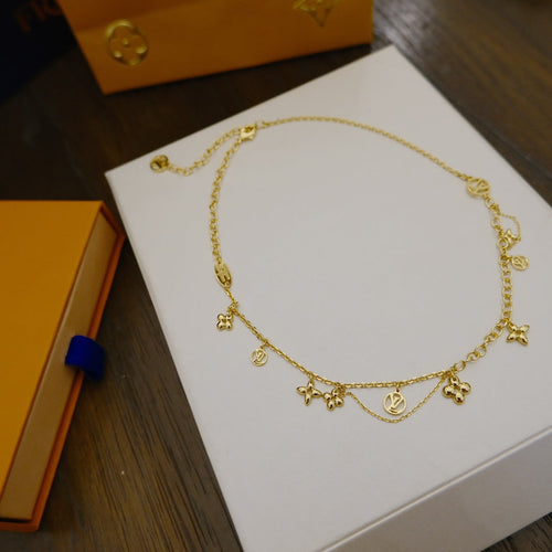 [Bling Jewelrys ]BLOOMING SUPPLE NECKLACE BRASS