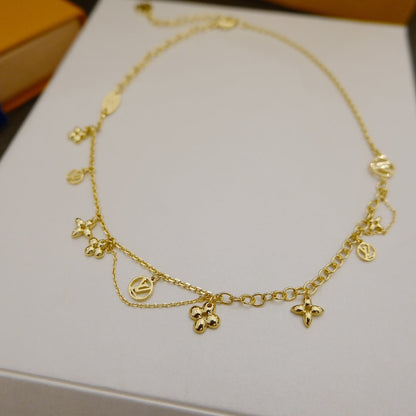[Bling Jewelrys ]BLOOMING SUPPLE NECKLACE BRASS