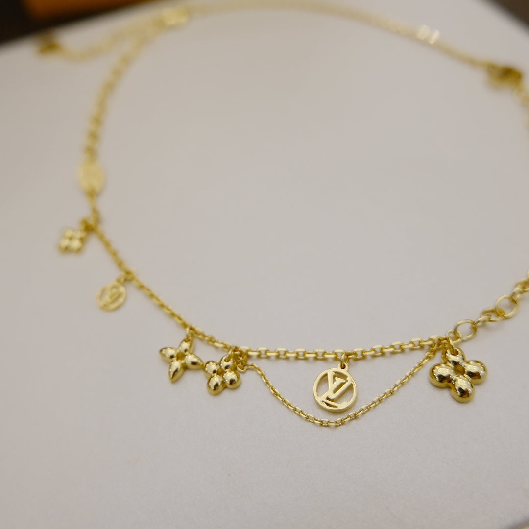 [Bling Jewelrys ]BLOOMING SUPPLE NECKLACE BRASS