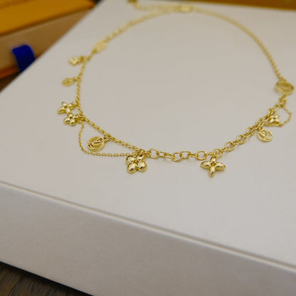 [Bling Jewelrys ]BLOOMING SUPPLE NECKLACE BRASS