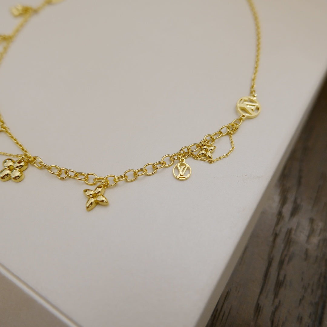 [Bling Jewelrys ]BLOOMING SUPPLE NECKLACE BRASS