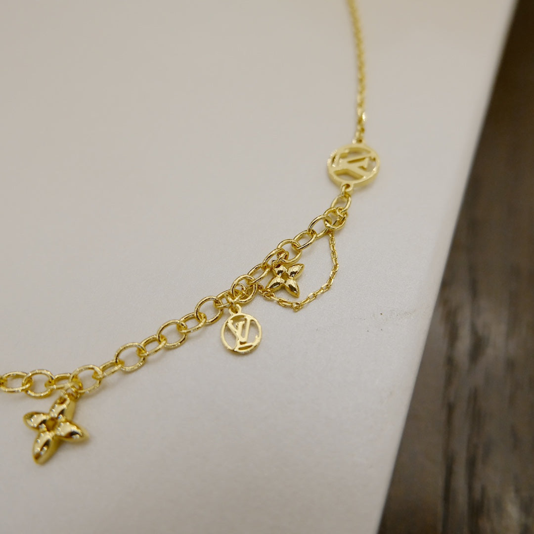 [Bling Jewelrys ]BLOOMING SUPPLE NECKLACE BRASS