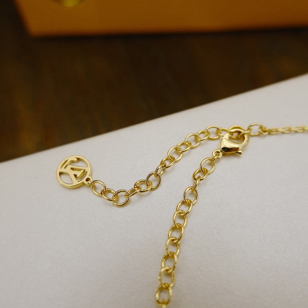 [Bling Jewelrys ]BLOOMING SUPPLE NECKLACE BRASS