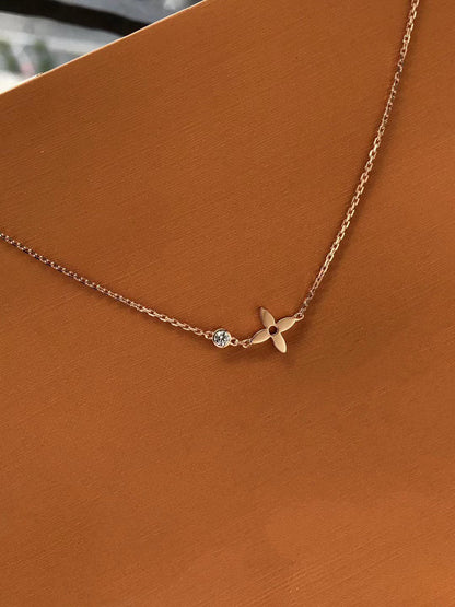 [Bling Jewelrys ]BLOSSOM PENDANT PINK GOLD AND DIAMOND