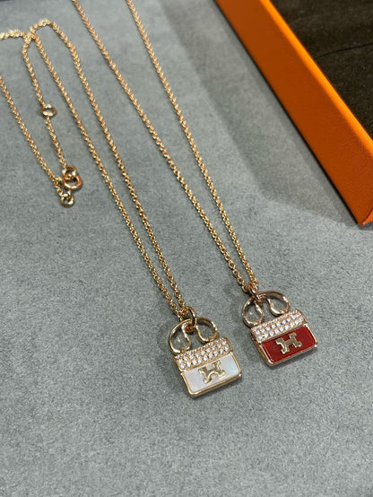 [Bling Jewelrys ]H CIRCE MOISSANITE PENDANT NECKLACE GOLD