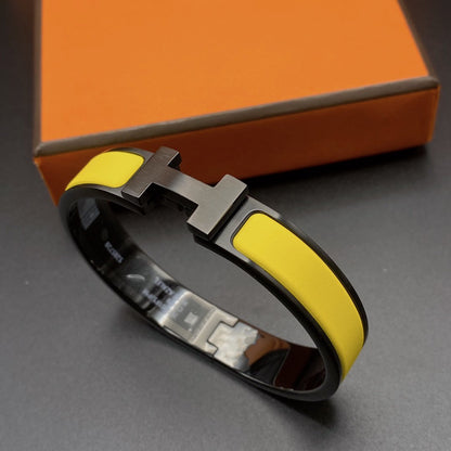 [Bling Jewelrys ]CLIC HM SO BLACK YELLOW BRACELET