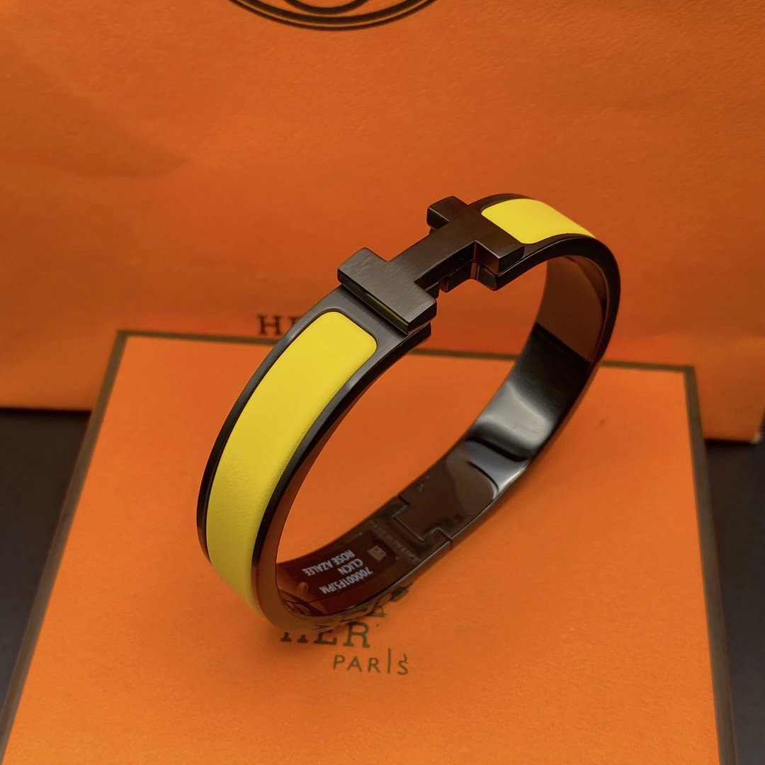[Bling Jewelrys ]CLIC HM SO BLACK YELLOW BRACELET