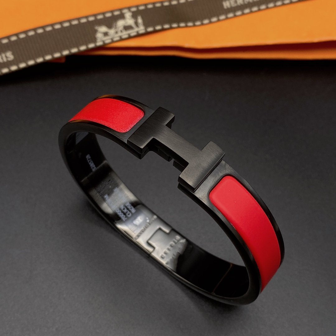 [Bling Jewelrys ]CLIC HM SO BLACK RED BRACELET