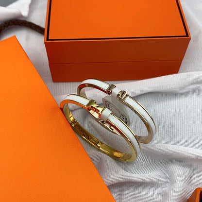 [Bling Jewelrys ]CLASSIC HM CLIC WHITE 8MM ENAMEL BRACELET