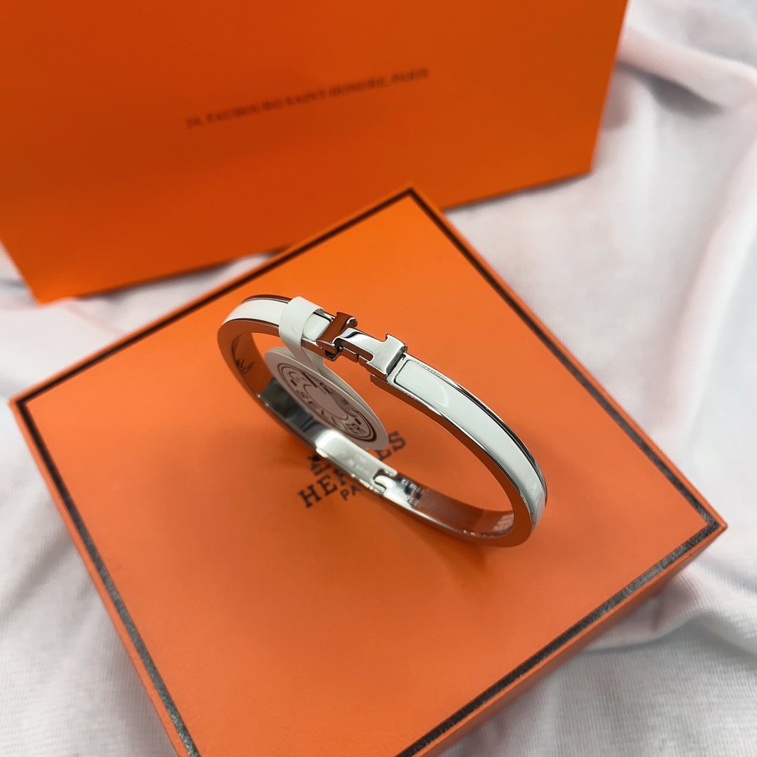 [Bling Jewelrys ]CLASSIC HM CLIC WHITE 8MM ENAMEL BRACELET