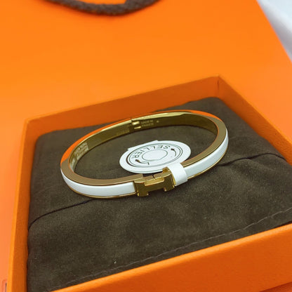 [Bling Jewelrys ]CLASSIC HM CLIC WHITE 8MM ENAMEL BRACELET