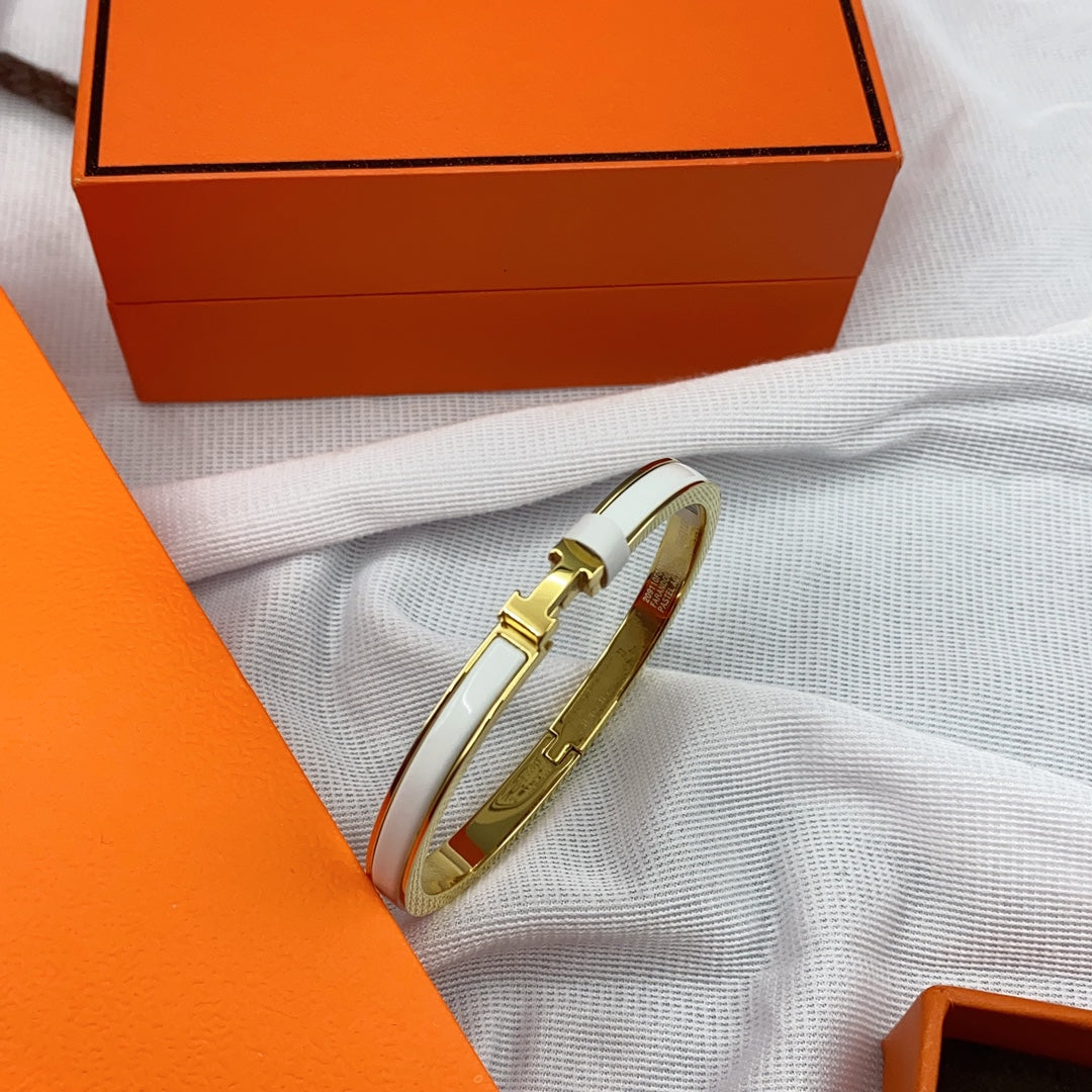 [Bling Jewelrys ]CLASSIC HM CLIC WHITE 8MM ENAMEL BRACELET
