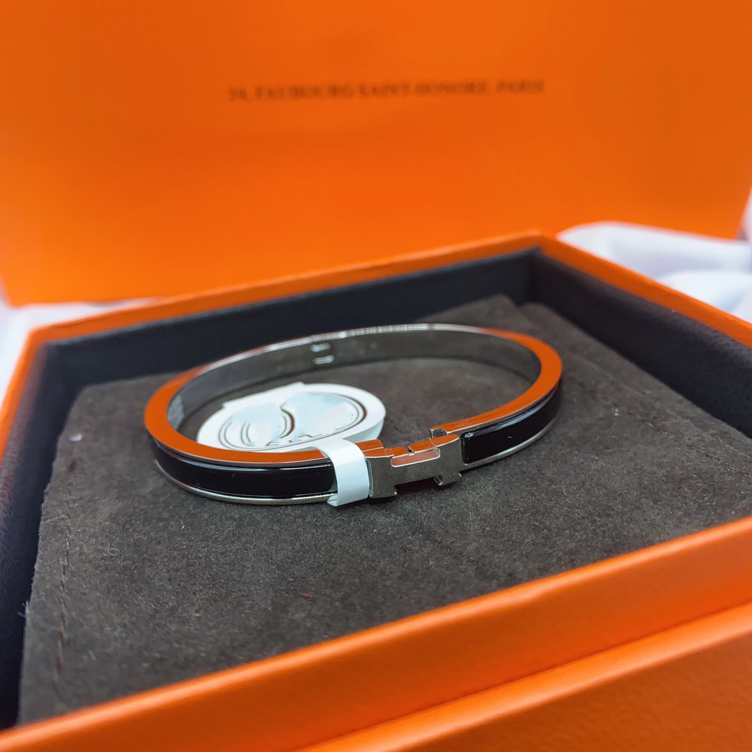 [Bling Jewelrys ]CLASSIC HM CLIC BLACK 8MM ENAMEL BRACELET
