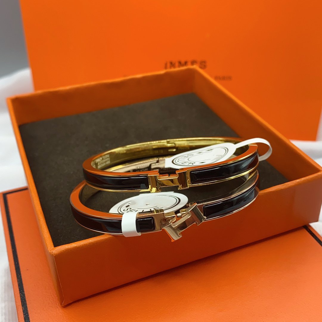 [Bling Jewelrys ]CLASSIC HM CLIC BLACK 8MM ENAMEL BRACELET