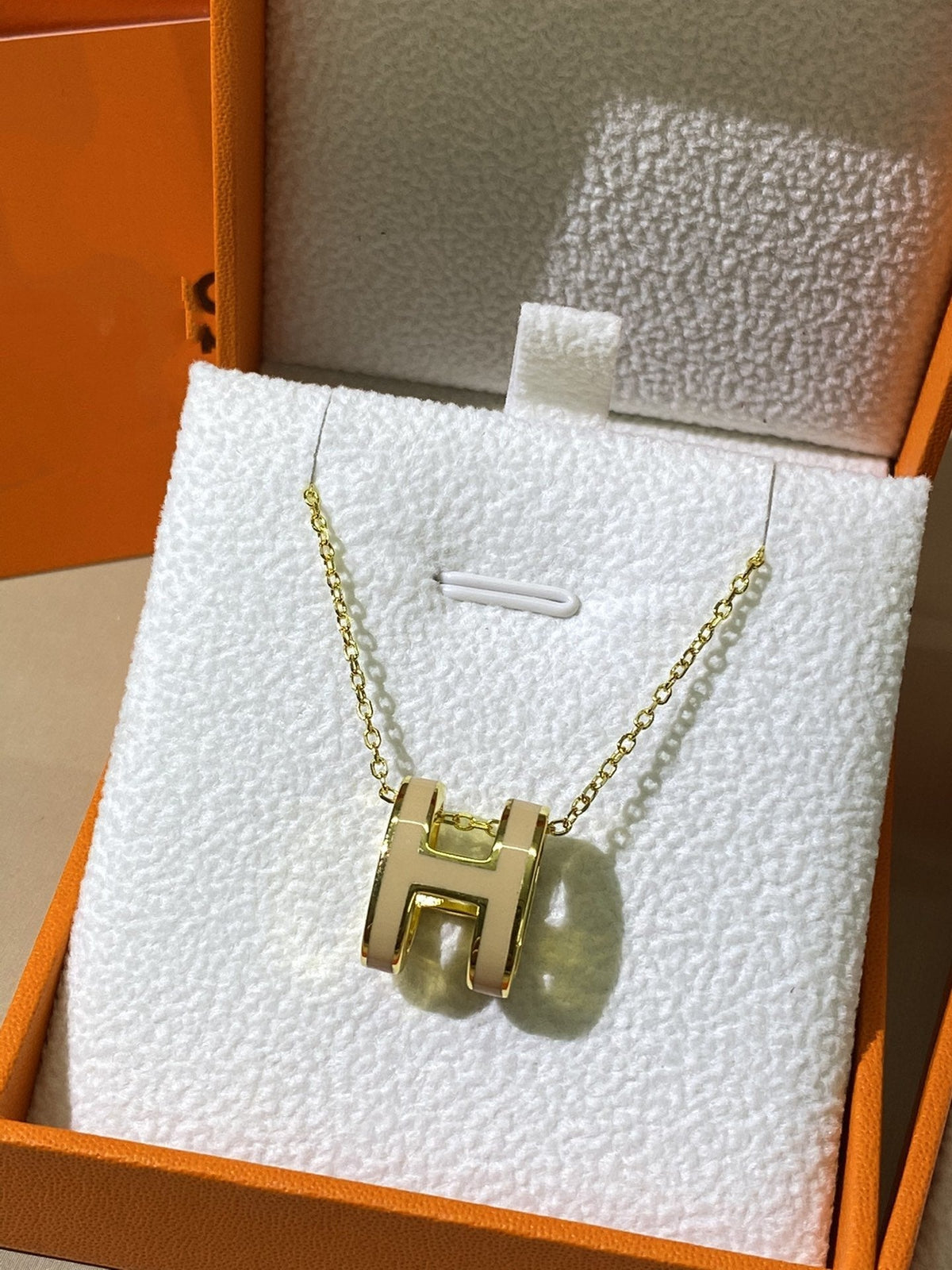 [Bling Jewelrys ]HM CLIC YELLOW ENAMEL GOLD NECKLACE