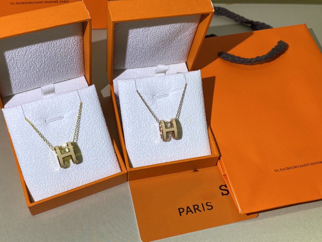[Bling Jewelrys ]HM CLIC YELLOW ENAMEL GOLD NECKLACE