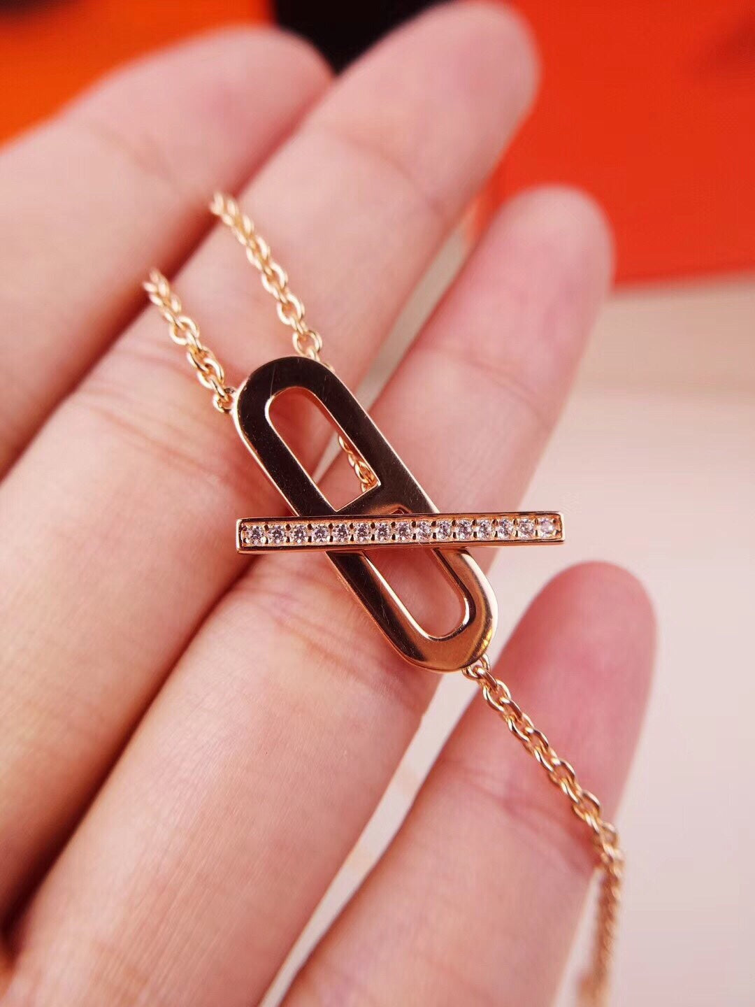[Bling Jewelrys ]HM FIRE PIG NOSE NECKLACE TRENDY STREET