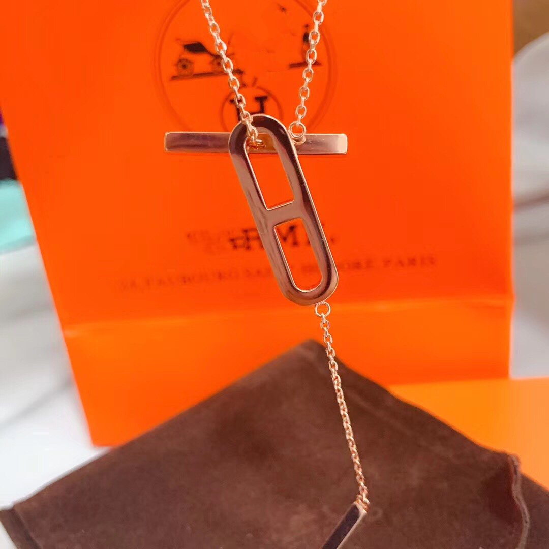 [Bling Jewelrys ]HM NECKLACE PLATINUM ROSE GOLD DIAMOND