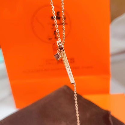 [Bling Jewelrys ]HM NECKLACE PLATINUM ROSE GOLD DIAMOND