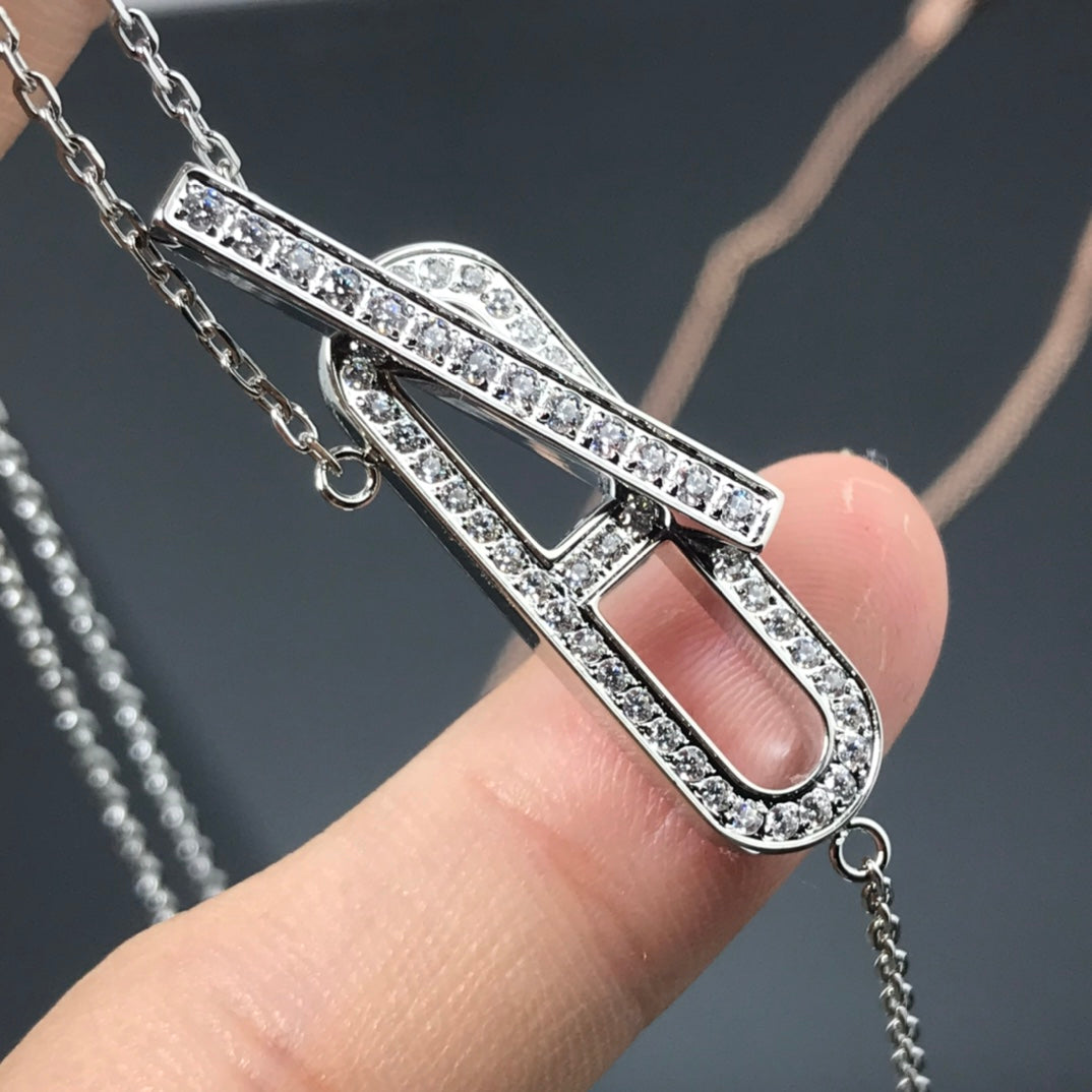 [Bling Jewelrys ]HM NECKLACE PLATINUM ROSE GOLD DIAMOND