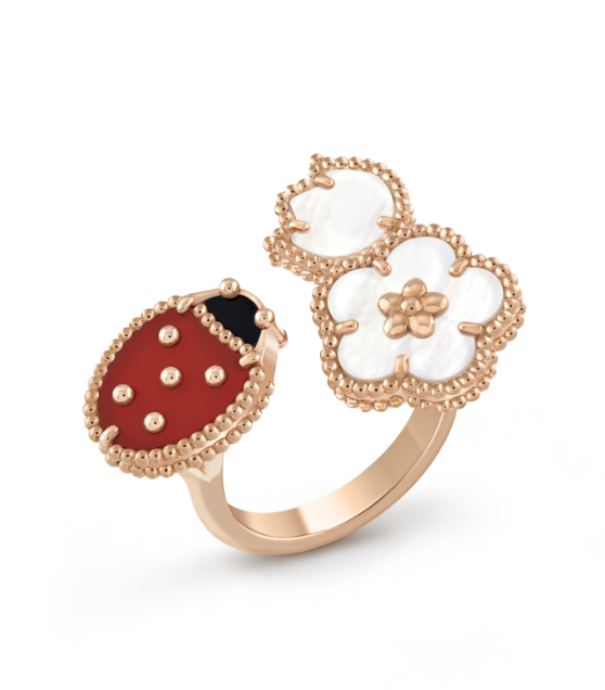 [Bling Jewelrys ]LUCKY 3 MOTIF ROSE GOLD RING