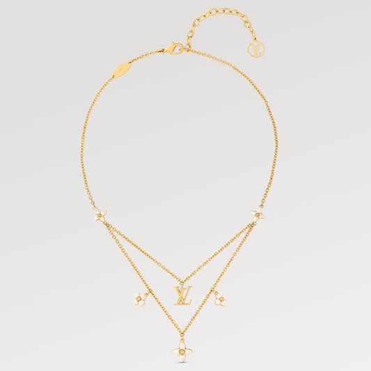 [Bling Jewelrys ]FLOWERGRAM GOLD MOP DOUBLE ROW NECKLACE
